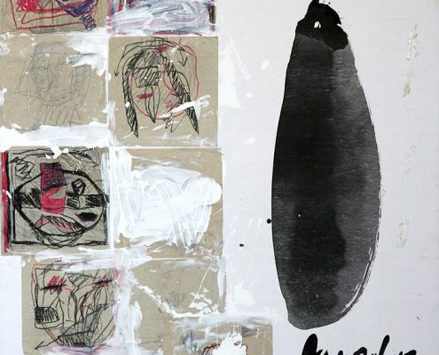 Mixed Media On wood_1993_100x087 Mixed Media On wood_1993_100x087