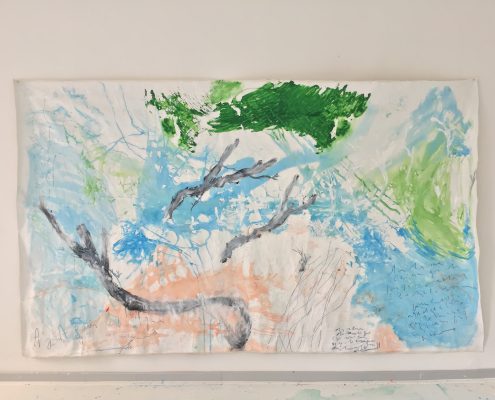again again again Mixed Media on Canvas Sigrid Gloerfelt From Morocco to Venice 2017