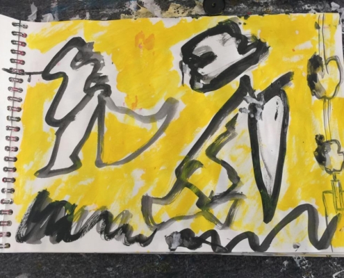 01 Lockdown 2020 - Sigrid Glöerfelt Sigrid Gloerfelt - Mixed Media on paper