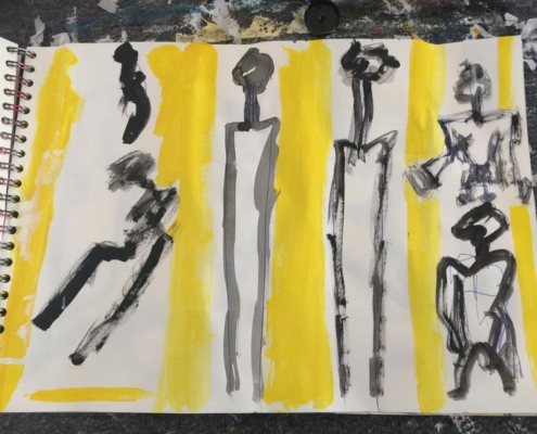 02 Lockdown 2020 - Sigrid Glöerfelt Sigrid Gloerfelt - Mixed Media on paper